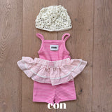 ［con］Soft flower knit beanie