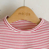 ［mkids］Stripe rib tee
