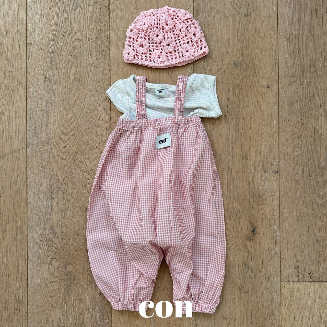 ［con］Soft flower knit beanie