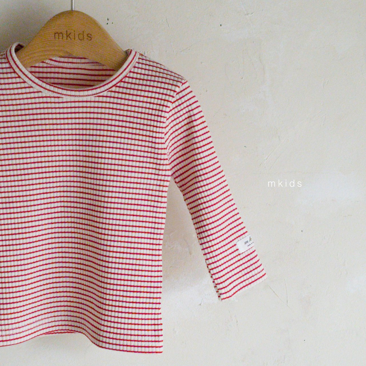 ［mkids］Stripe rib tee
