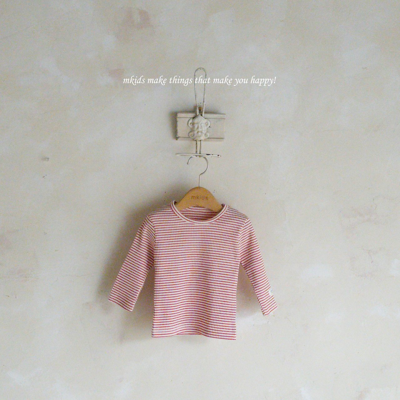 ［mkids］Stripe rib tee