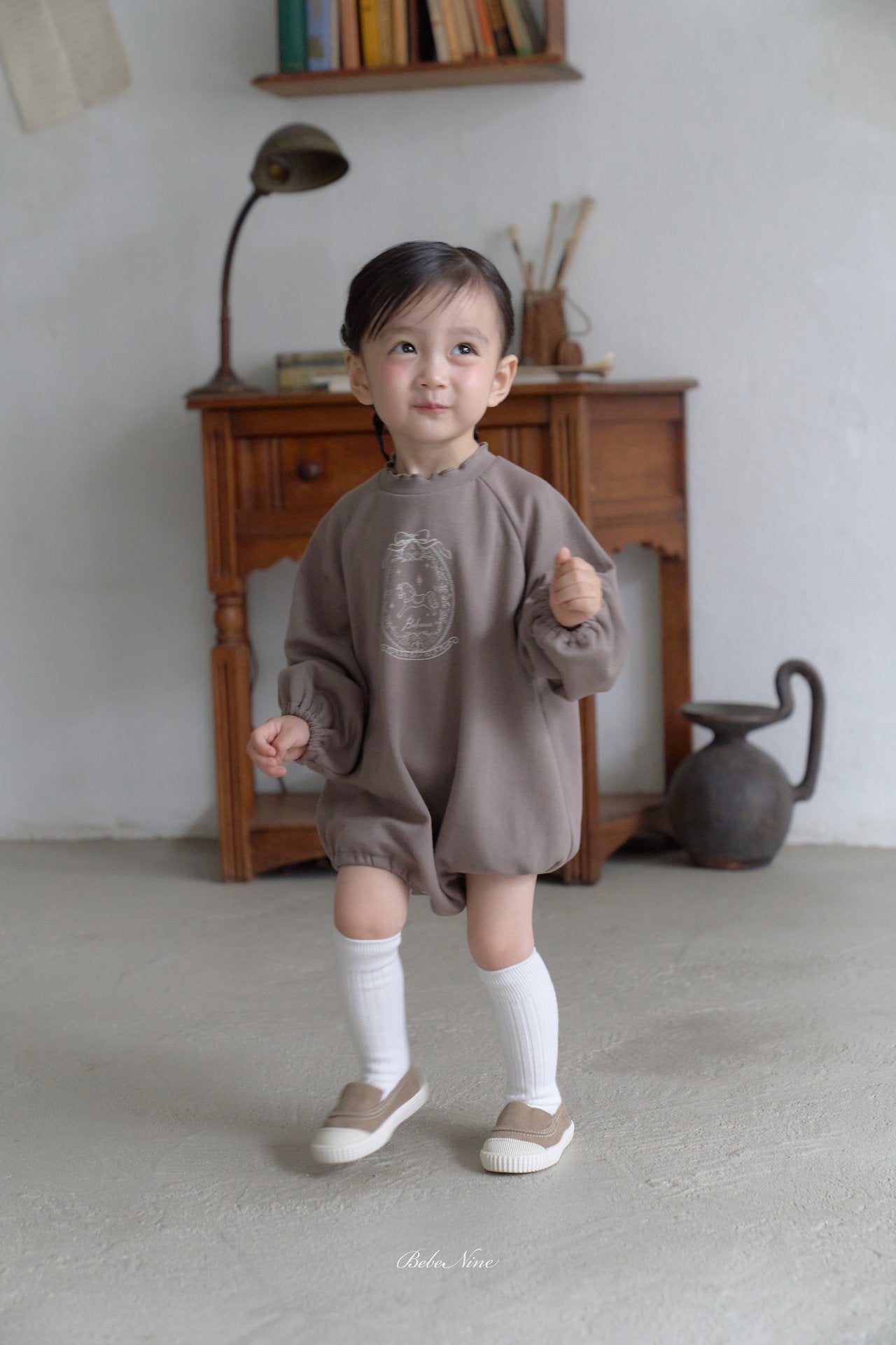［bebenine］Cain Pony Rompers