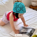 ［con］Soft flower knit beanie