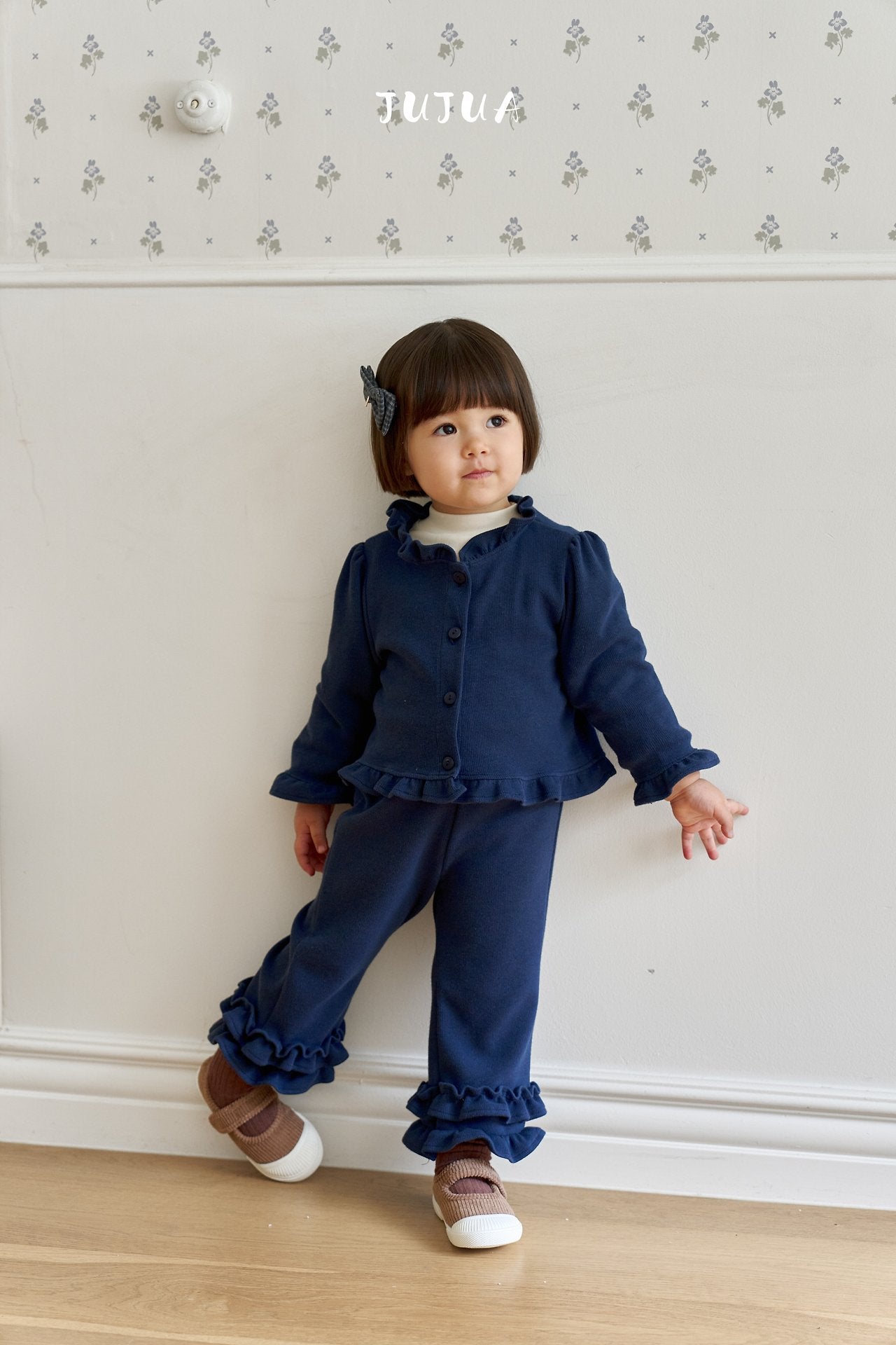 ［jujua］Knot frill pants