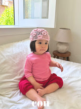 ［con］Soft flower knit beanie