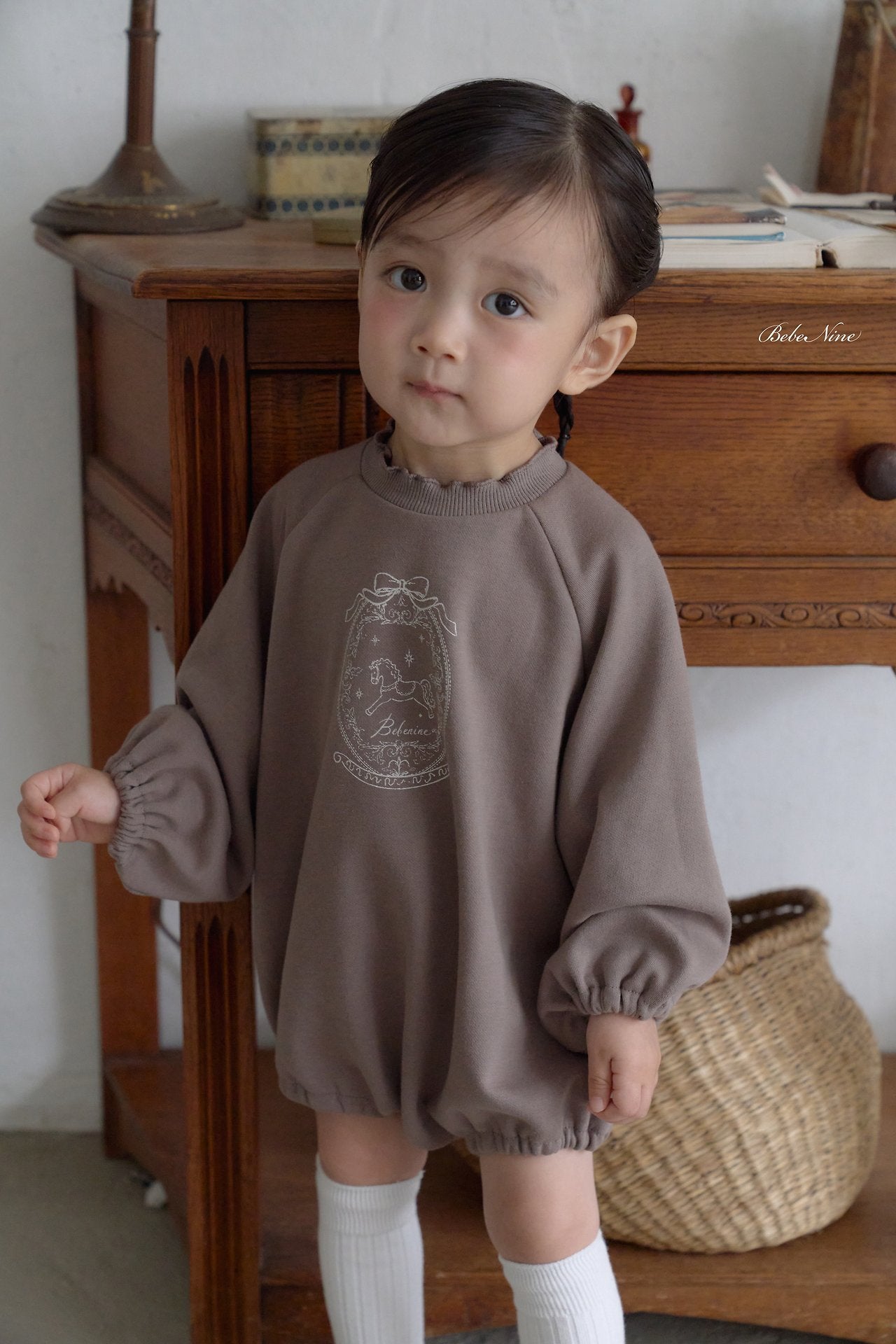 ［bebenine］Cain Pony Rompers