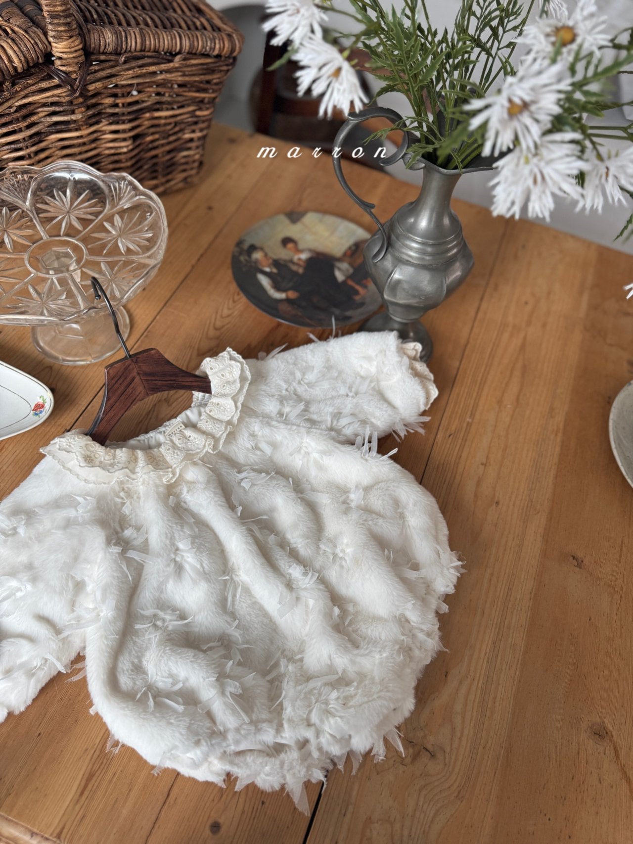 ［marron］Luna fur rompers