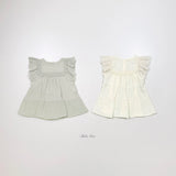 ［bebenine］Shiny lace frill one-piece