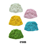 ［con］Soft flower knit beanie