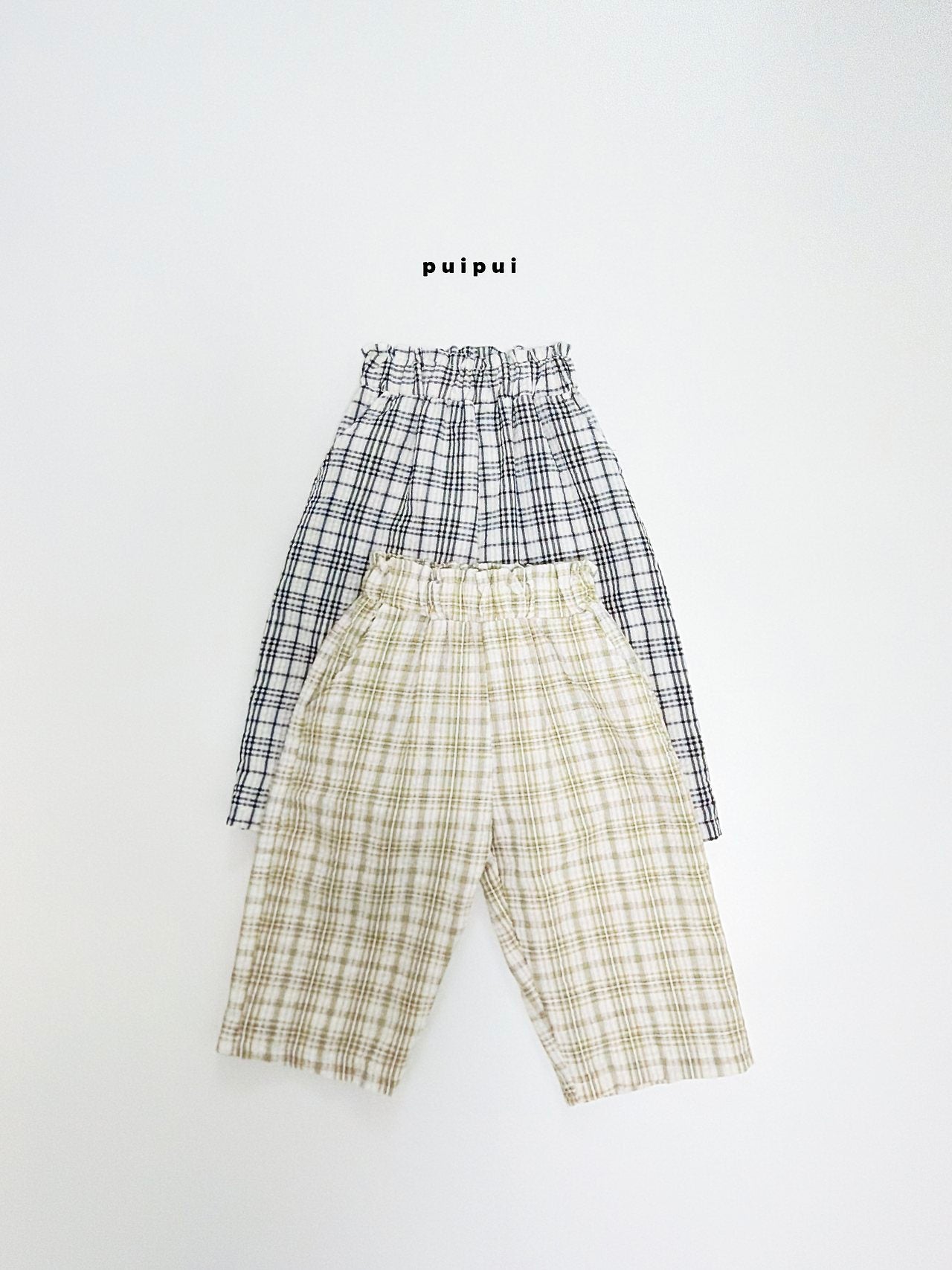 ［puipui］Brody check pants