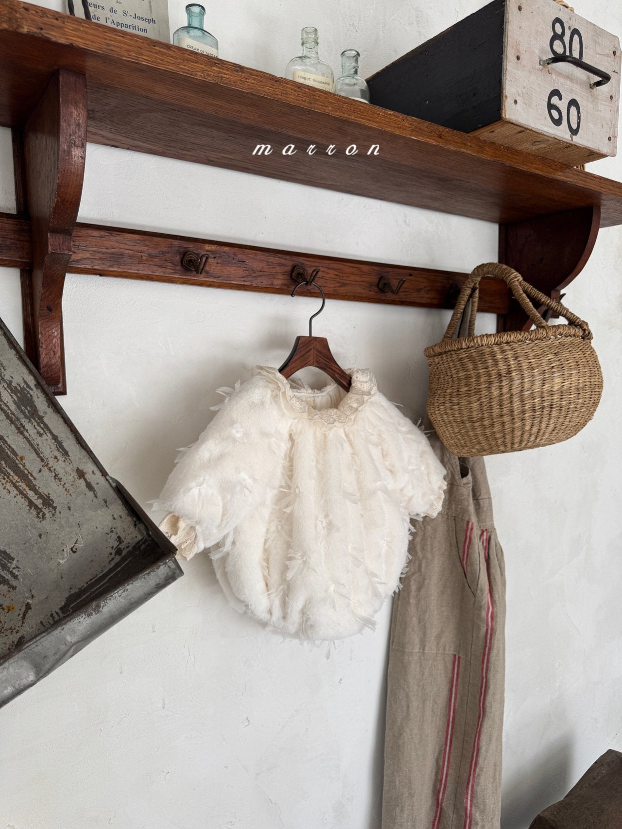 ［marron］Luna fur rompers