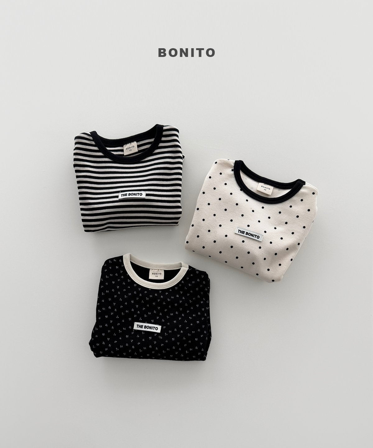 ［Bonito］Pattern rib tee