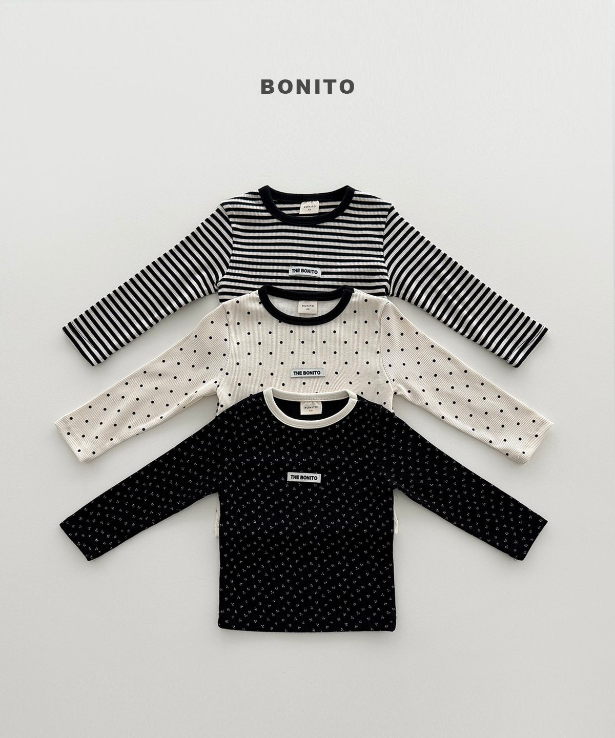［Bonito］Pattern rib tee
