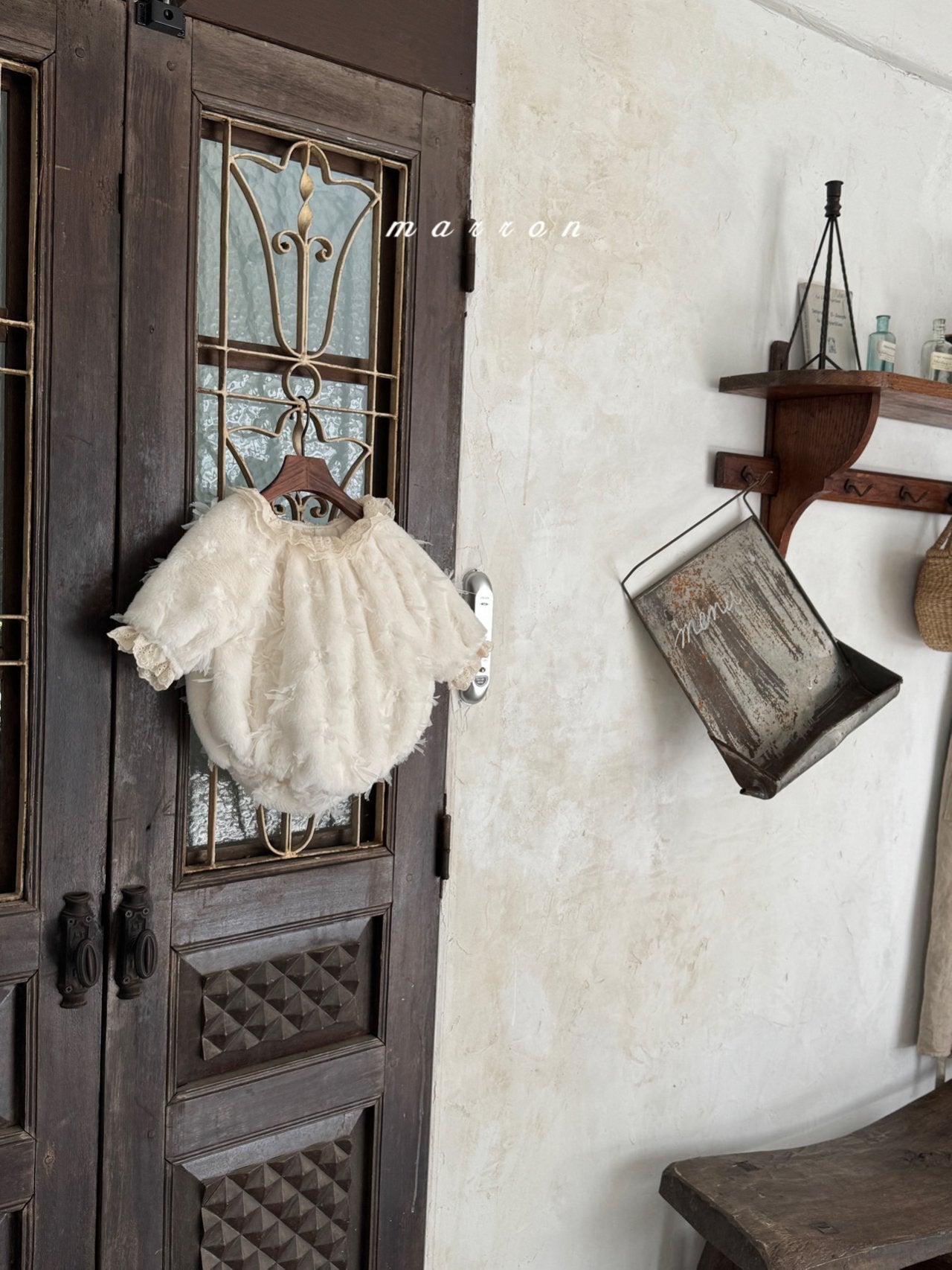 ［marron］Luna fur rompers