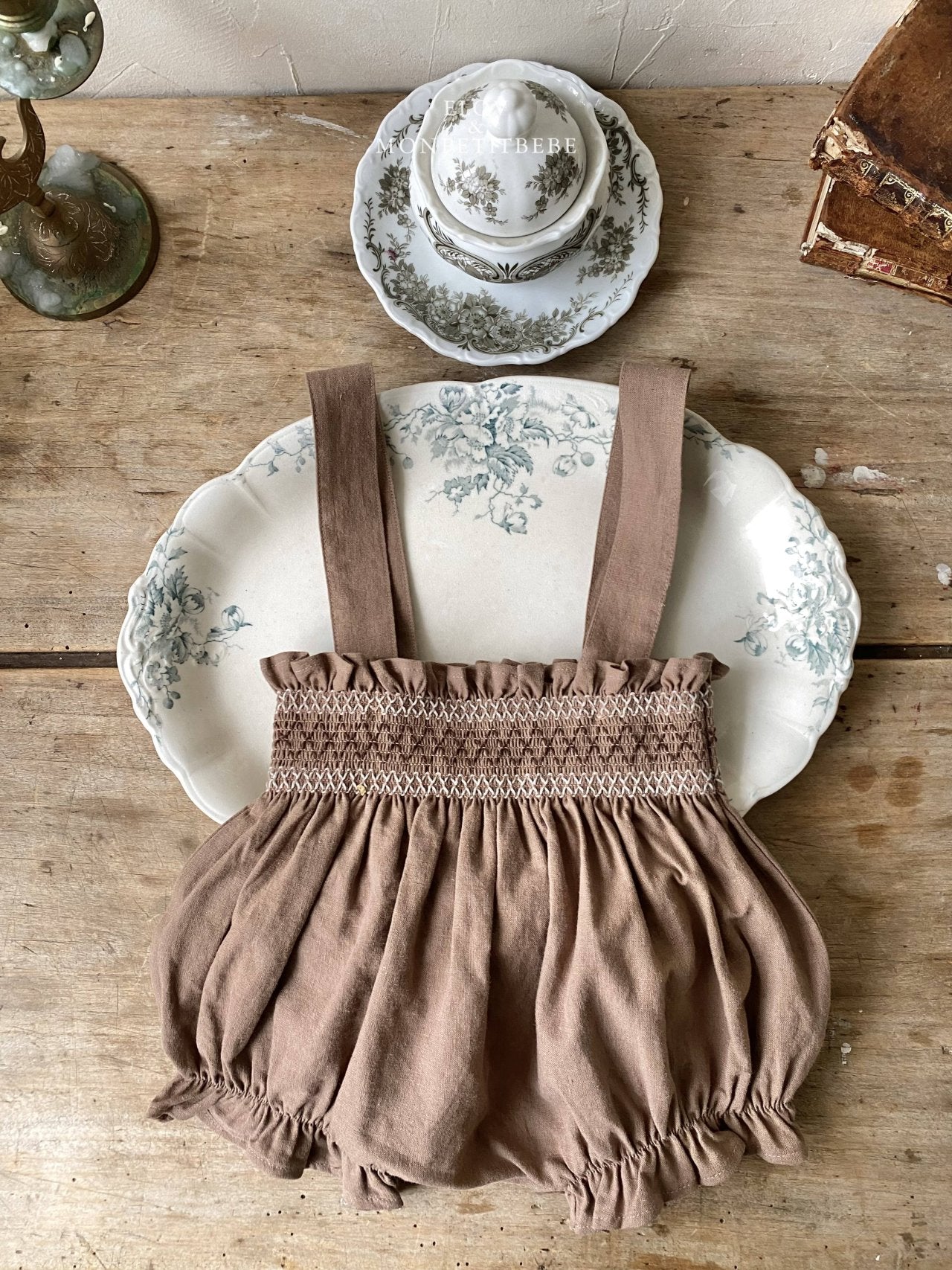 ［Mon petit bebe］Manou smoke rompers
