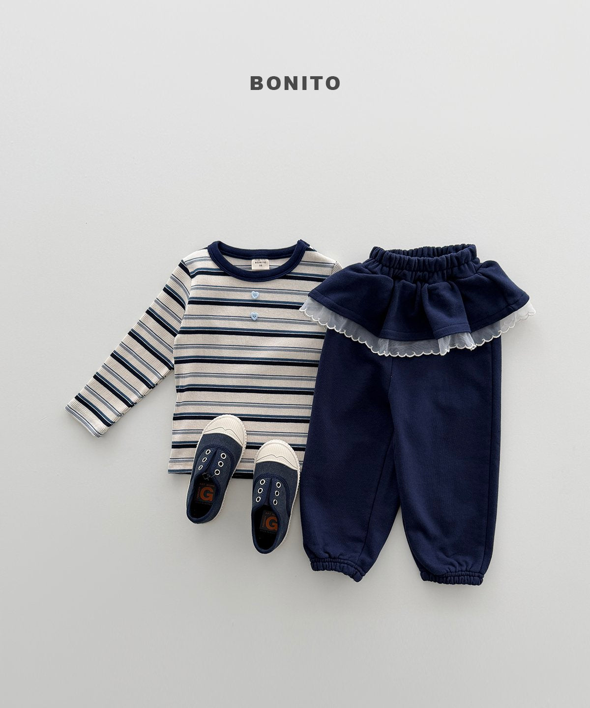 ［Bonito］Shasha frill jogger pants