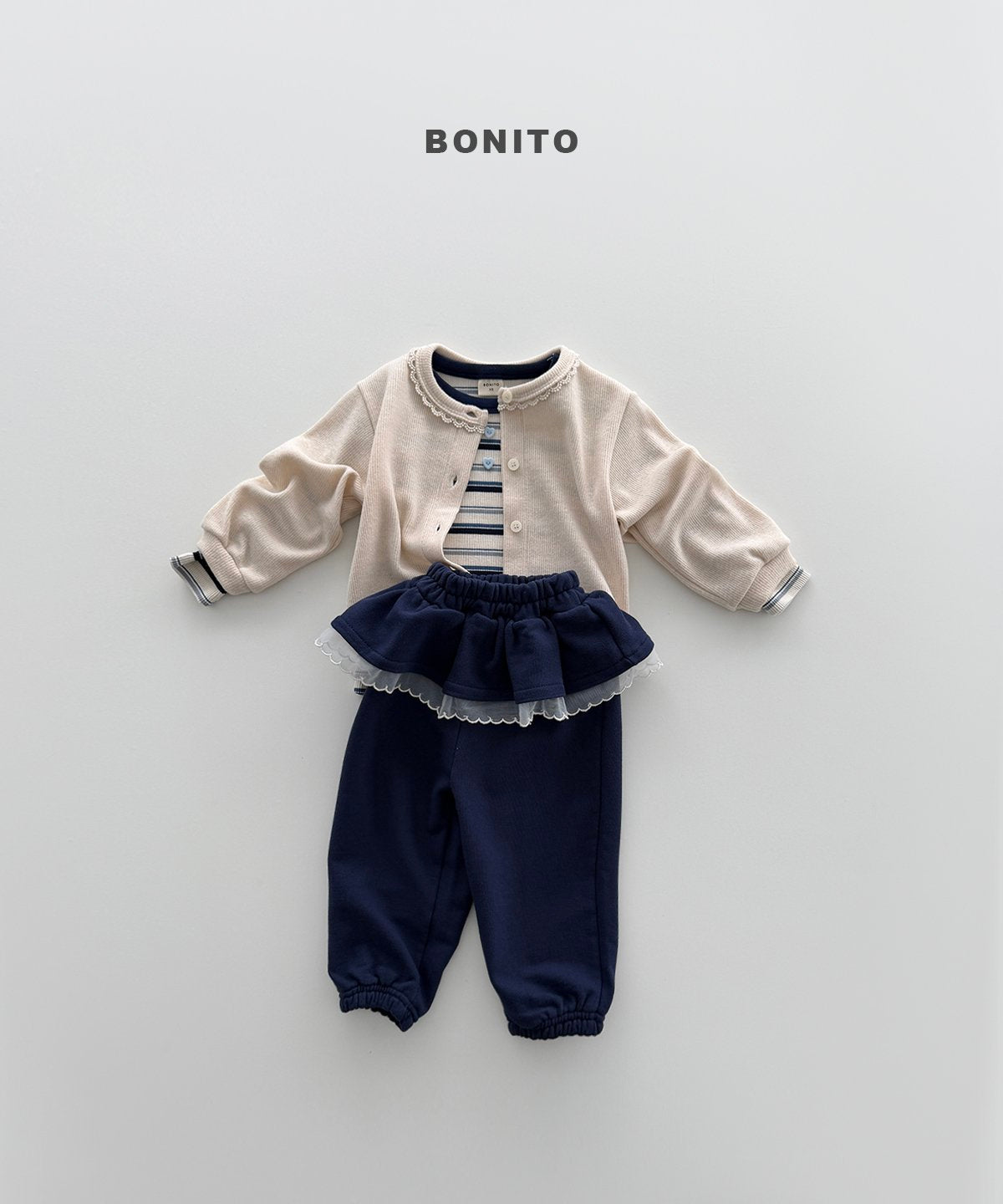 ［Bonito］Shasha frill jogger pants