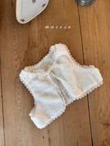 ［marron］Bebe fur ribbon vest