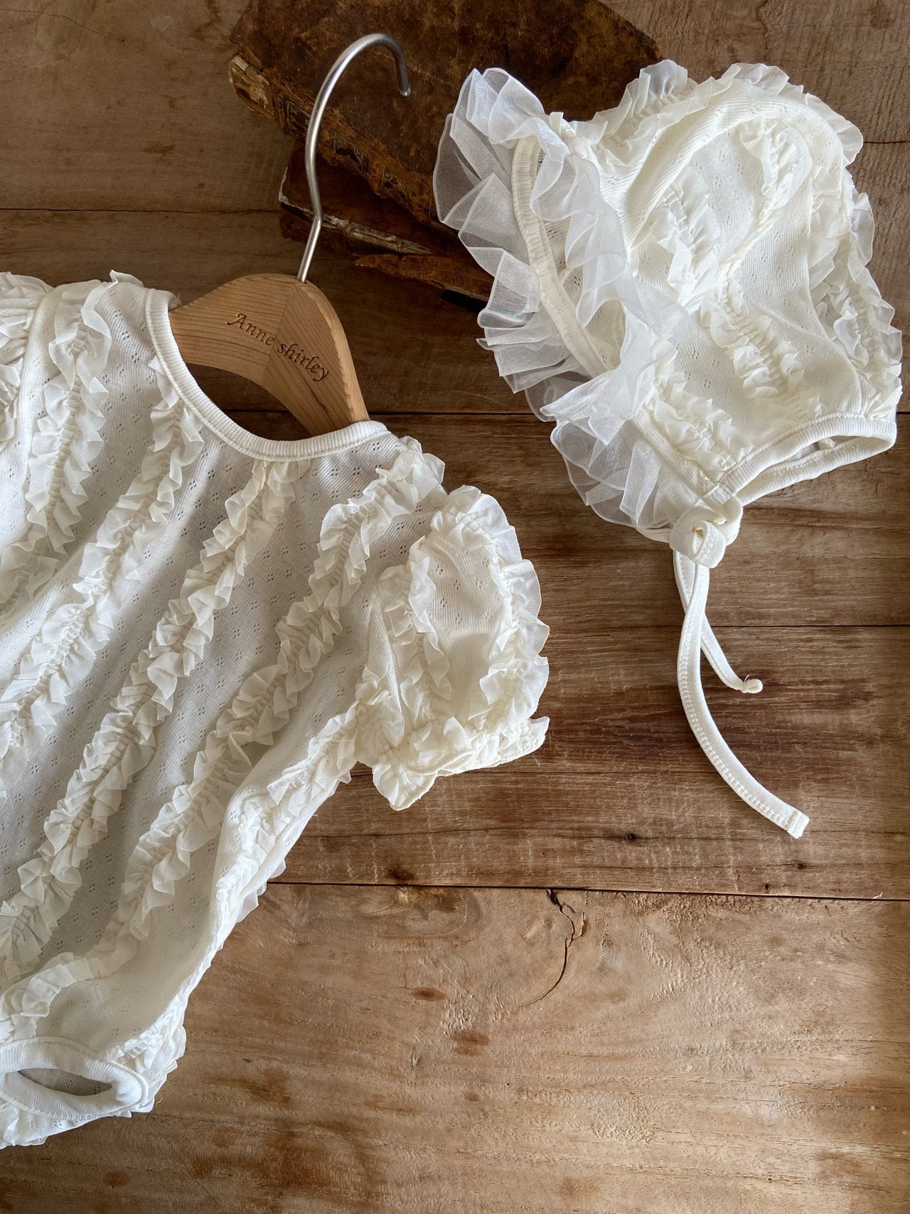 ［Anne shirley］Claudine rompers (bonnet set)