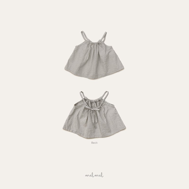 ［melmel］Cozy stripe camisole blouse
