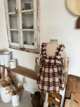 ［marron］Check shirring one-piece