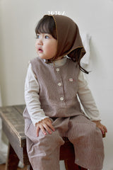［jujua］Stripe bunny overalls