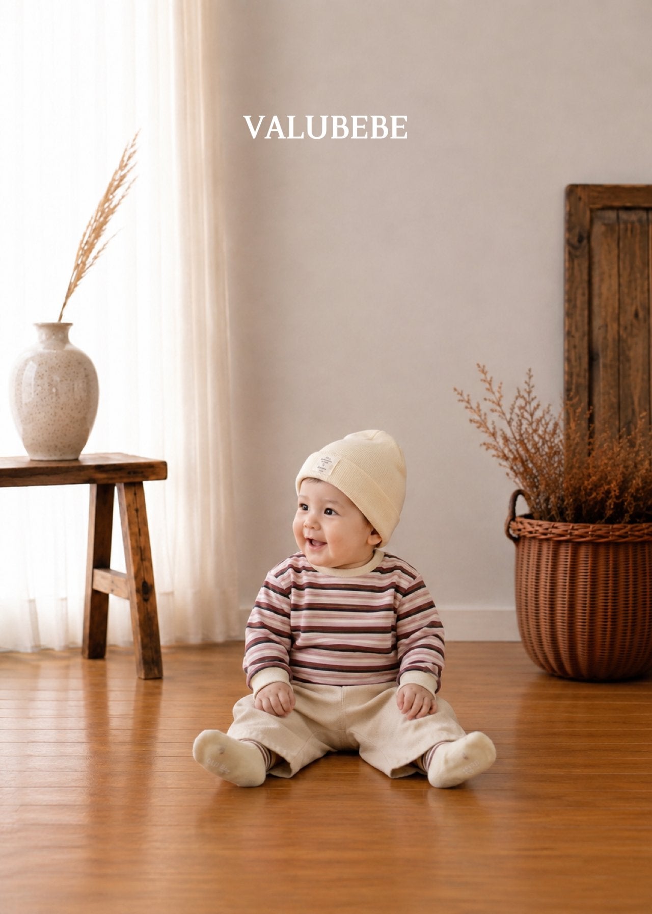 ［valubebe］Button plain chino pants