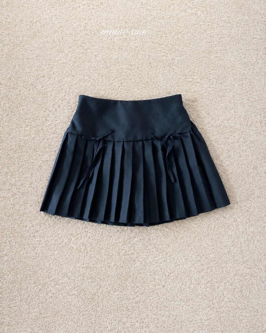 ［momo ann］Ribbon pleats skirt