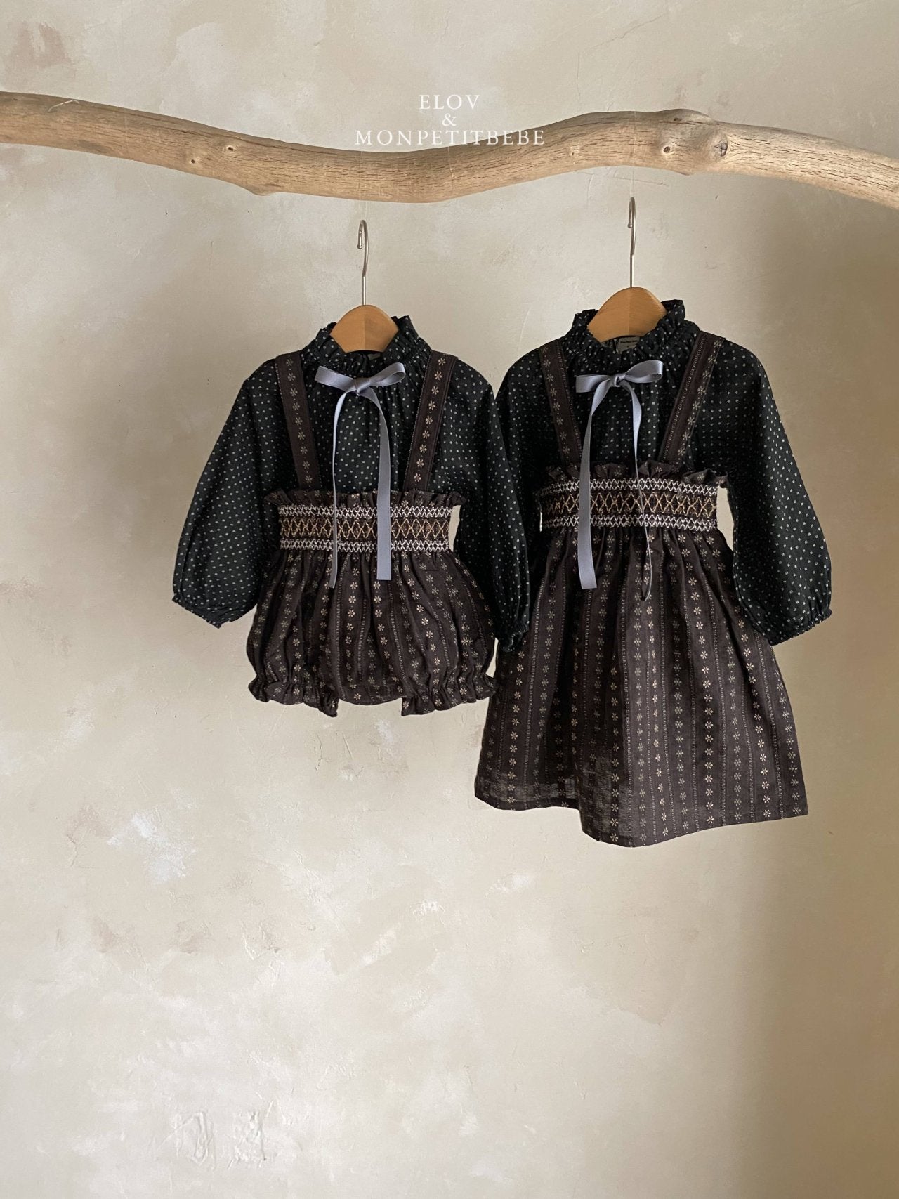 ［Mon petit bebe］Manou smoke rompers