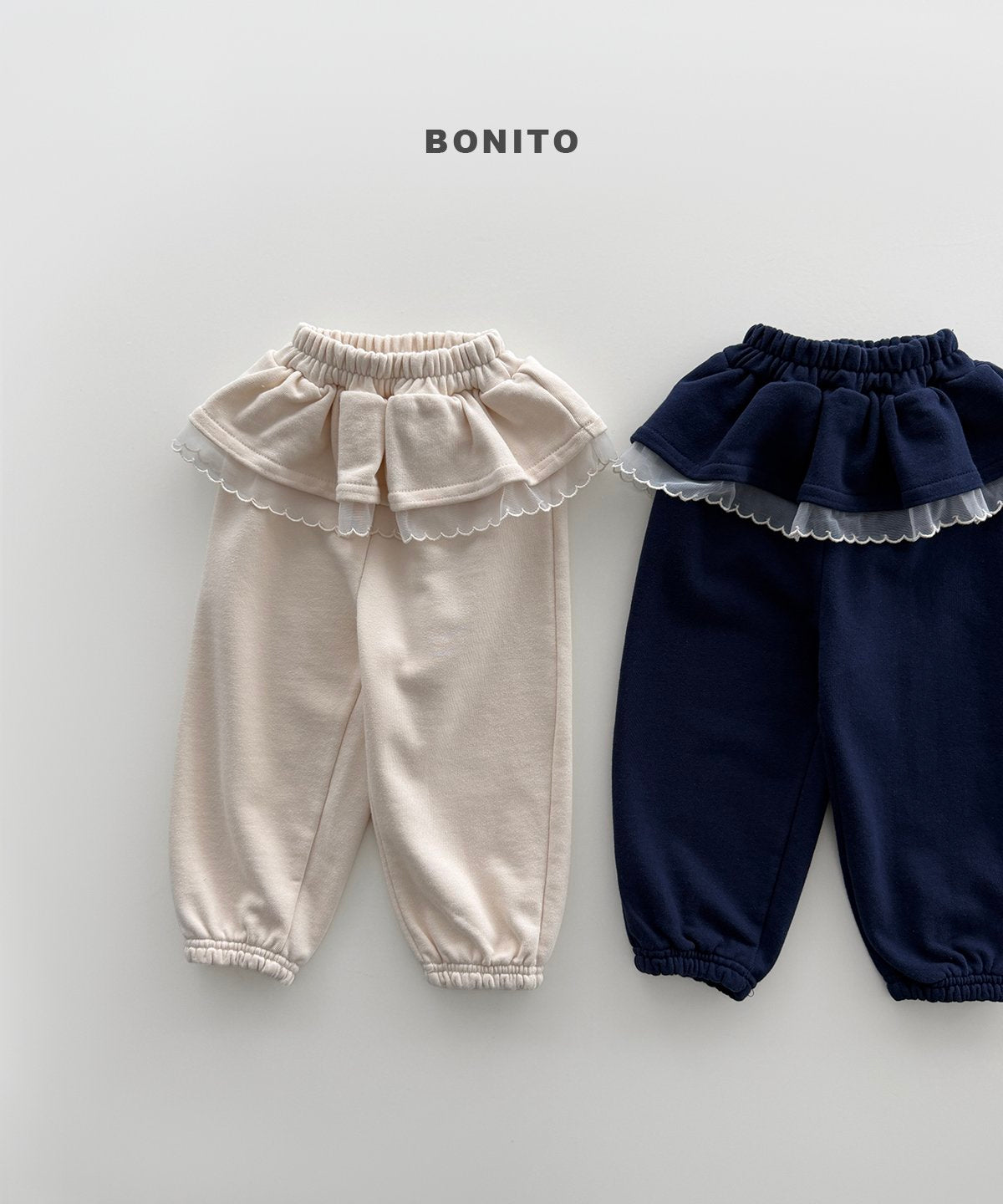 ［Bonito］Shasha frill jogger pants