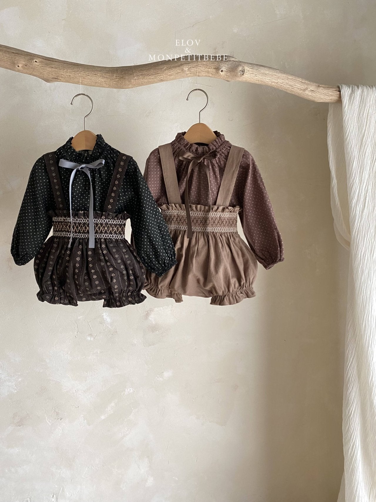 ［Mon petit bebe］Manou smoke rompers