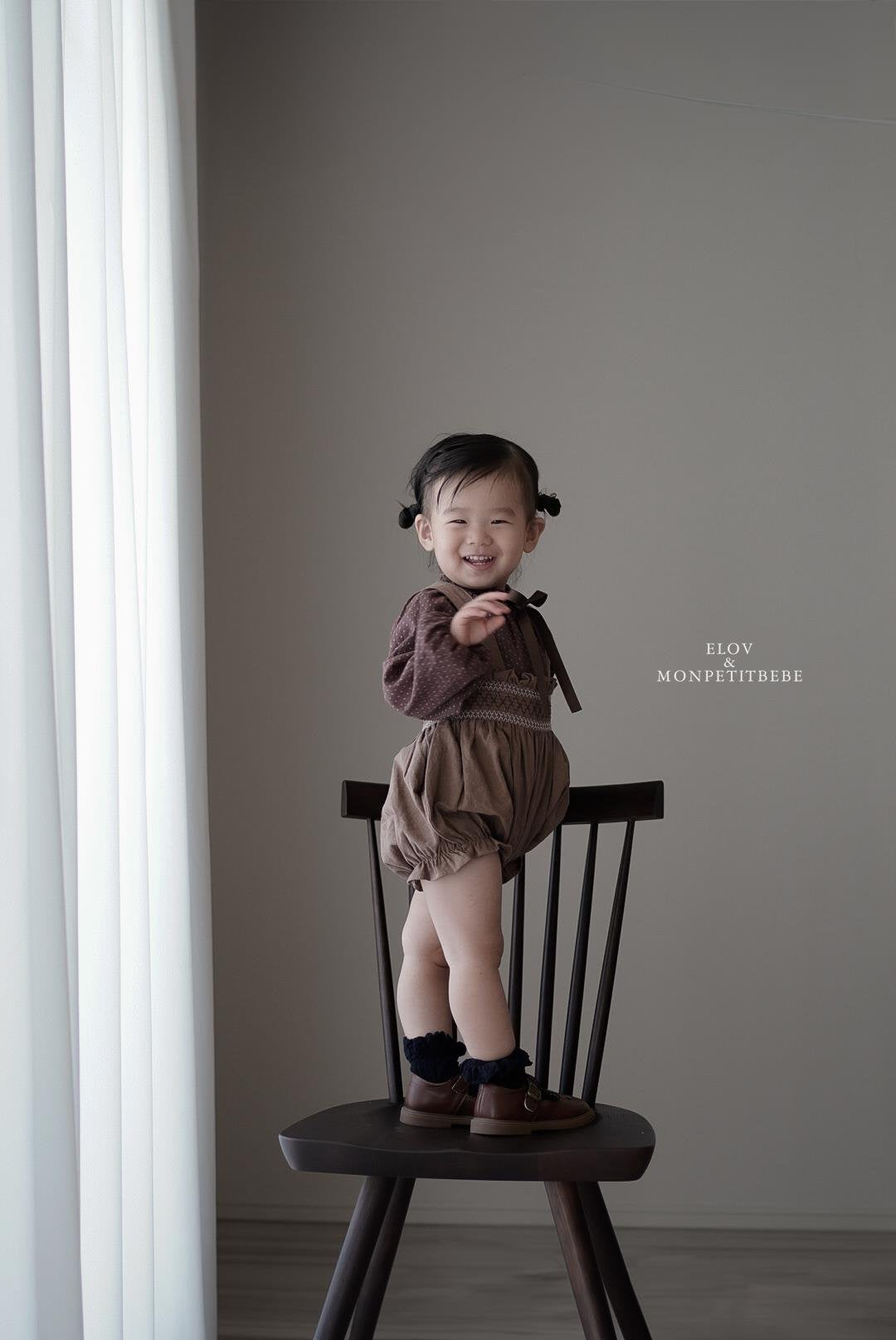 ［Mon petit bebe］Manou smoke rompers