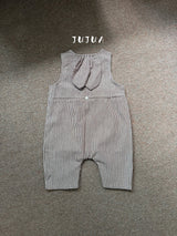 ［jujua］Stripe bunny overalls