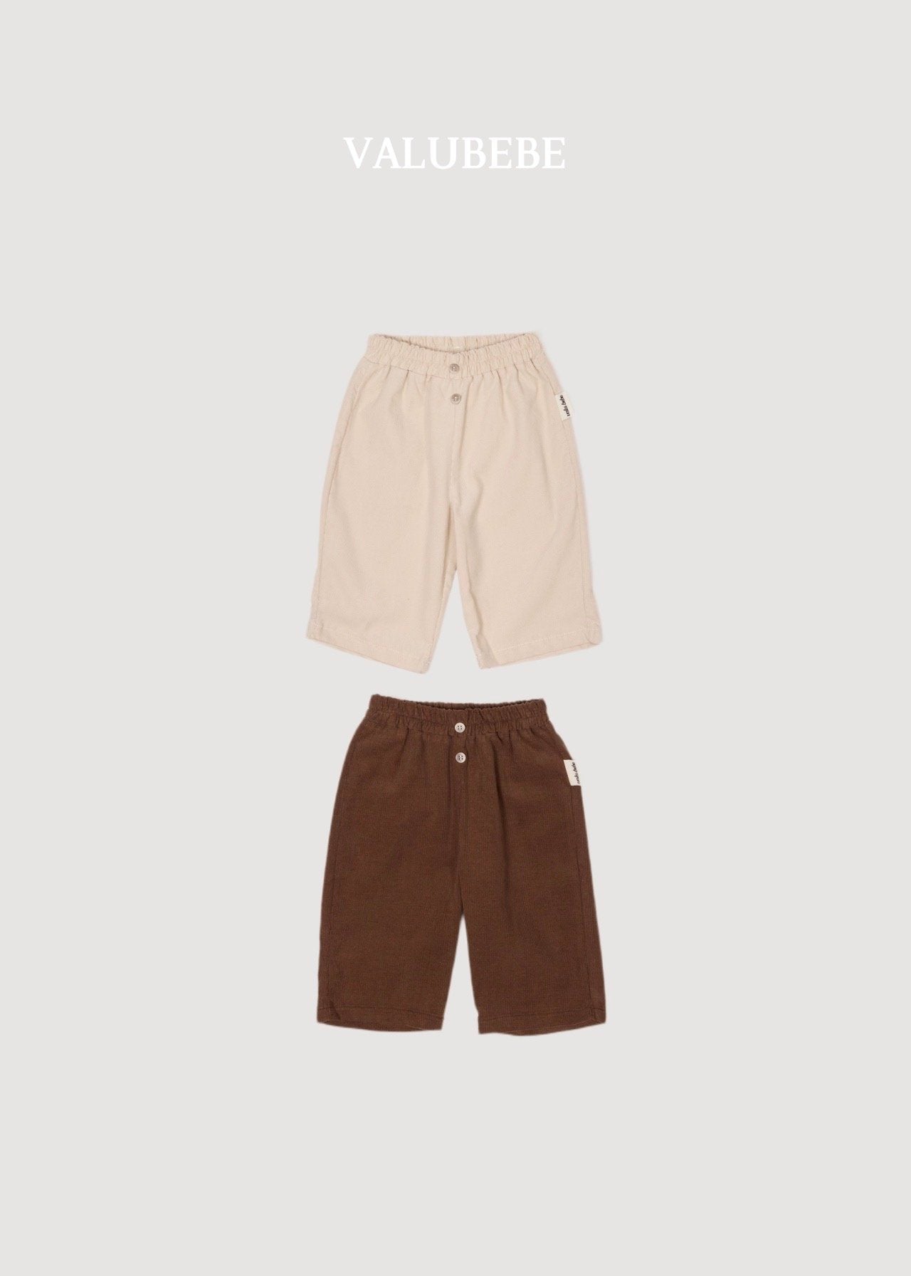［valubebe］Button plain chino pants