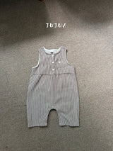 ［jujua］Stripe bunny overalls