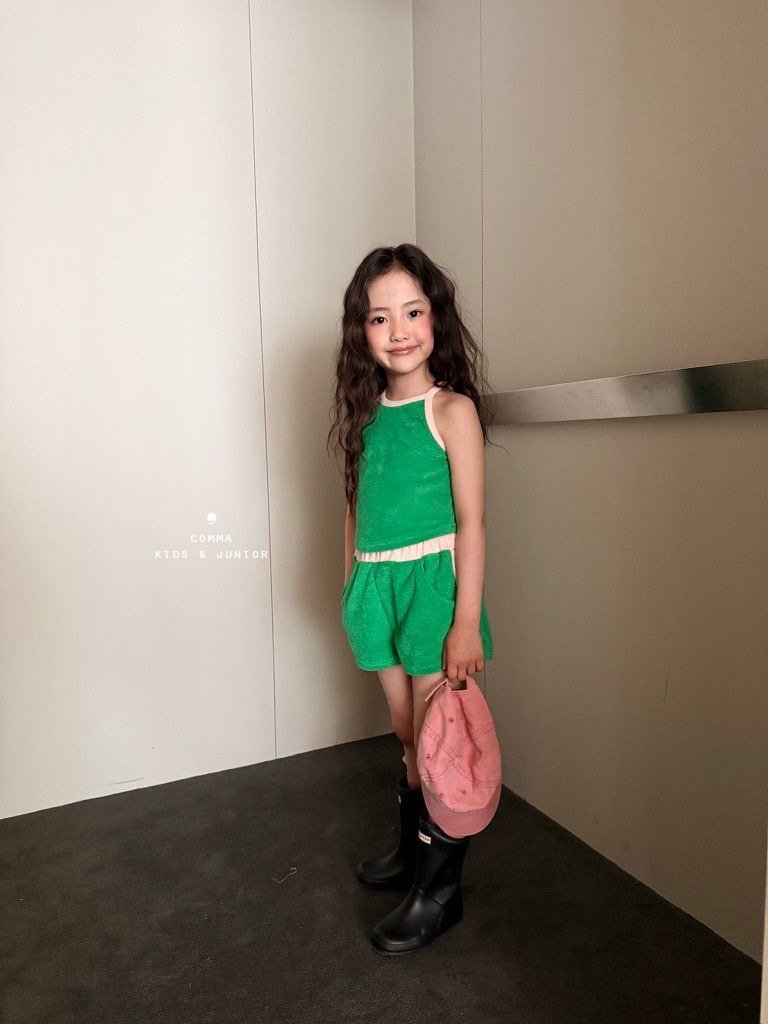 ［comma］Two tone halter camisole
