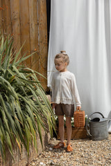 ［perrobebe］Arin lace cardigan (beige)