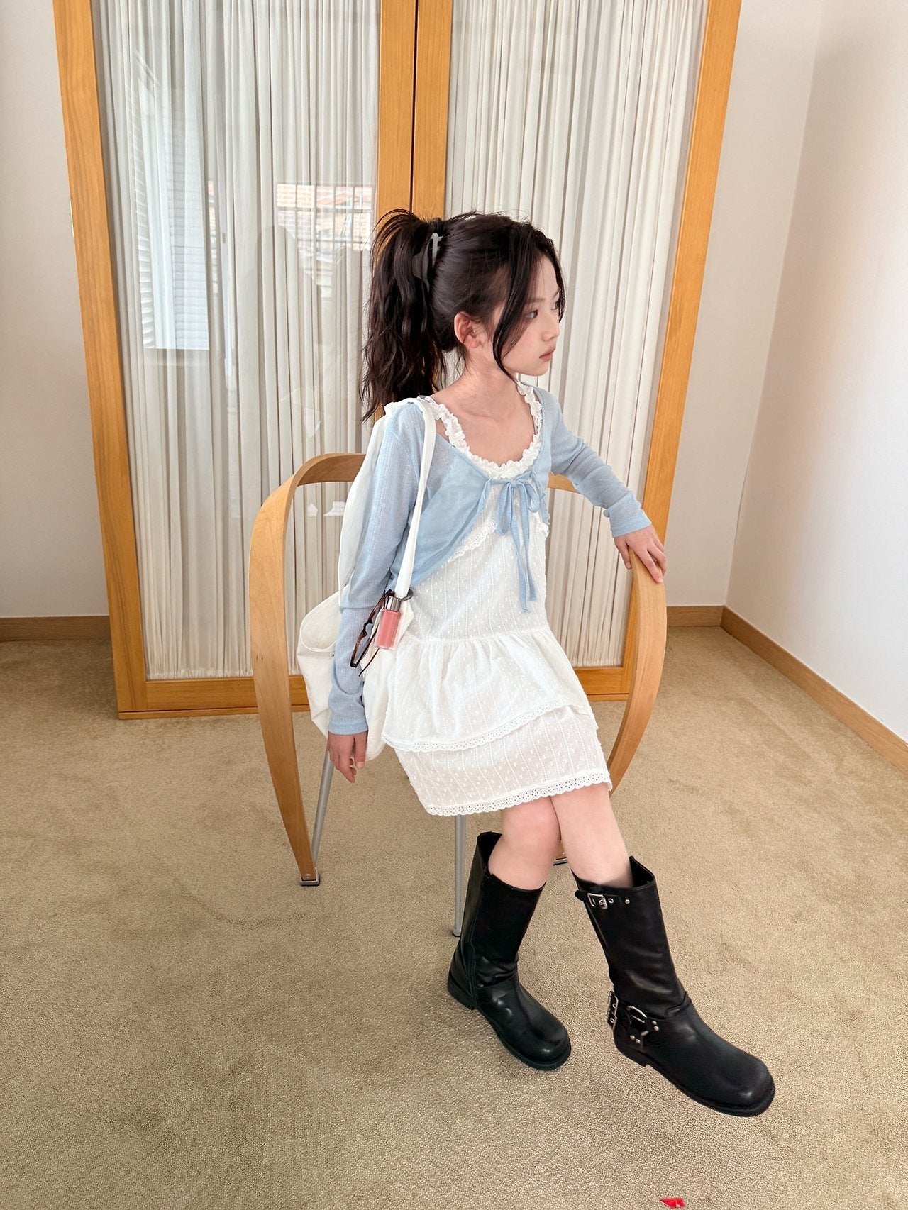 ［comma］Frill bolero cardigan