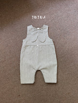 ［jujua］Stripe bunny overalls