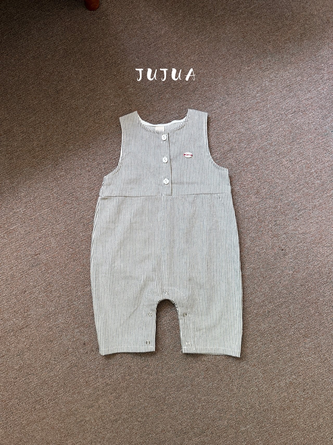 ［jujua］Stripe bunny overalls