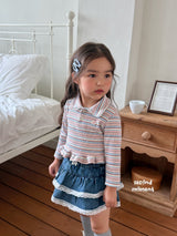 ［second moment］Mychew stripe collar tops