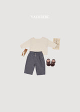 ［valubebe］Button check chino pants