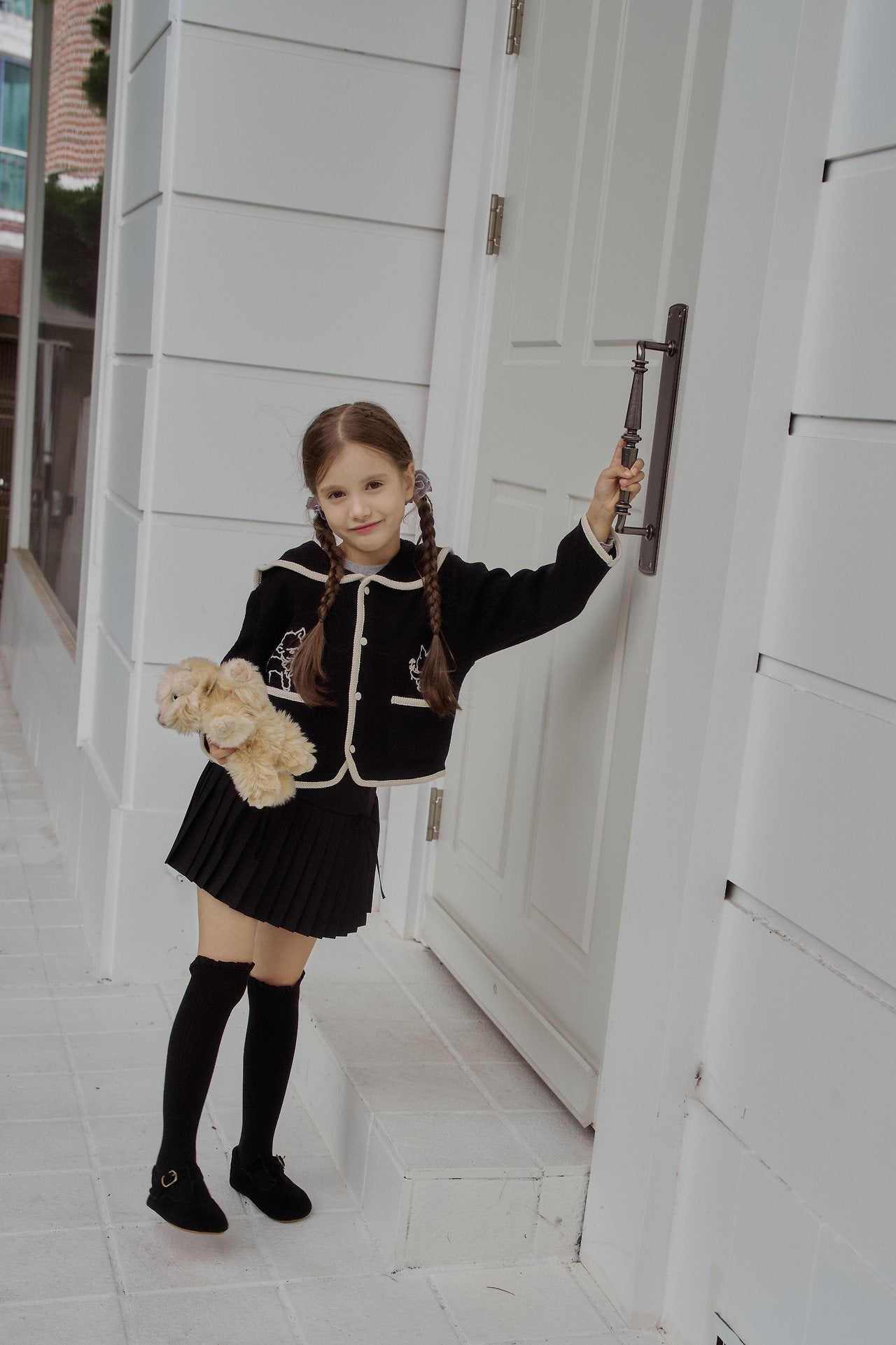 ［momo ann］Ribbon pleats skirt