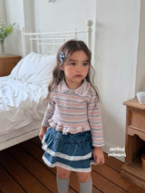 ［second moment］Mychew stripe collar tops