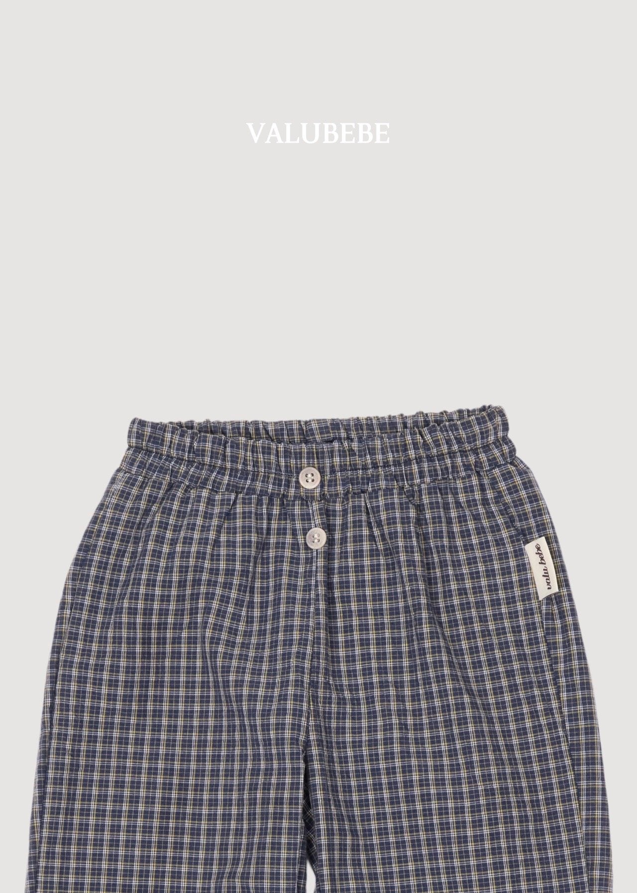 ［valubebe］Button check chino pants