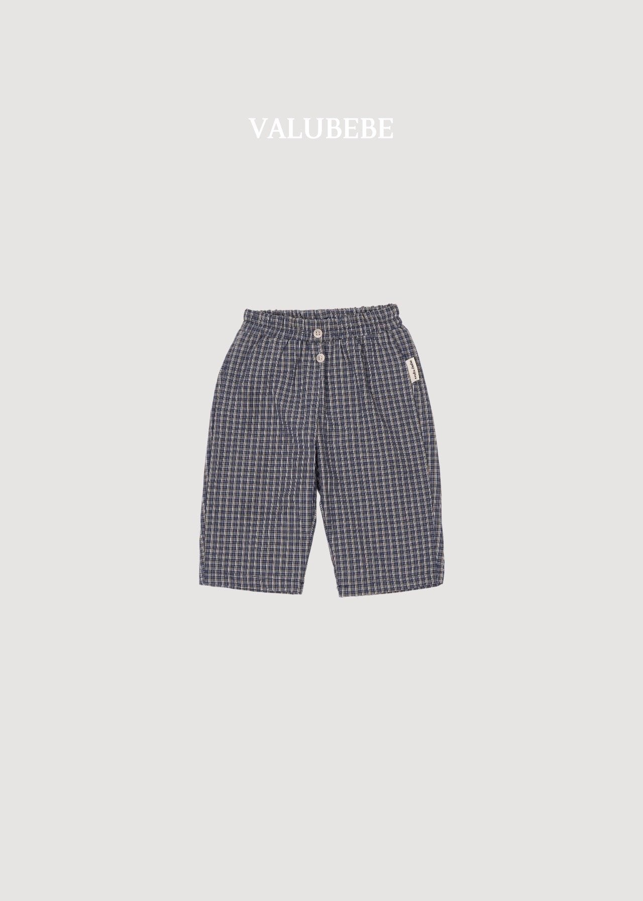 ［valubebe］Button check chino pants