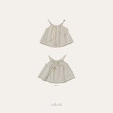 ［melmel］Cozy stripe camisole blouse