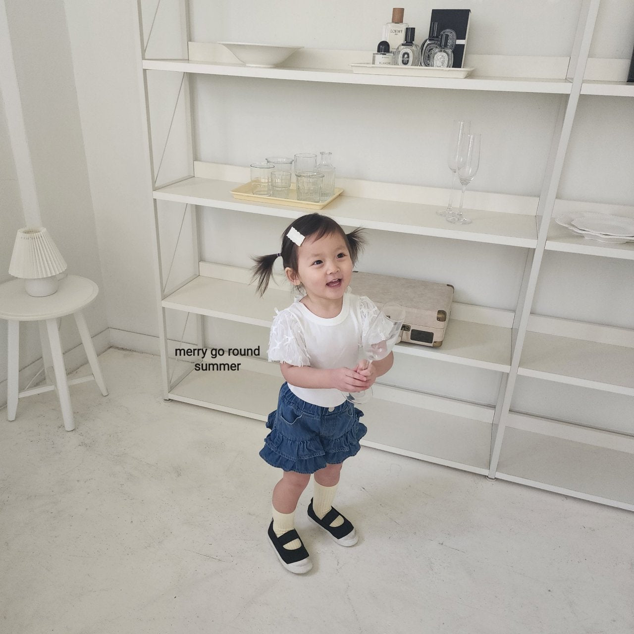 ［merry go round］Ribbon sleeve tee