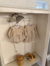 ［marron］Cherry shasha rompers