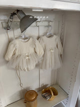 ［marron］Cherry shasha rompers